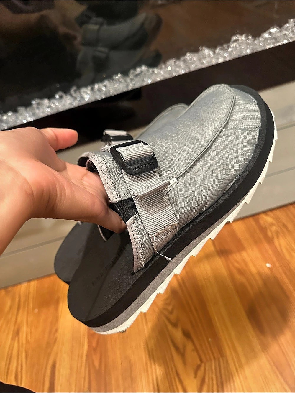 Merrell Hydro Moc AT Ripstop 1TRL Gray Buckle Sport Sandals